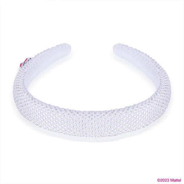 Barbie Rhinestone Puff Hair Bands with Barbie Charm - Set of 3 - Pink, Blue & Lilac