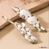 Shell & Pearl Embellished Hair Pins - Set of 2 - Gold