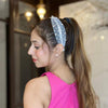 HDC x Emily in Paris Crystal Mesh Knotted Hair Band - White