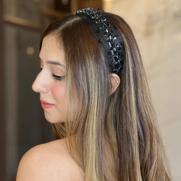 HDC x Emily in Paris Crystal Mesh Hair Band - Black