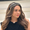 HDC x Emily in Paris Crystal & Pearl Mesh Hair Band - Black