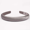 100% Mulberry Silk Puff Hair Band with Rhinestones - Grey