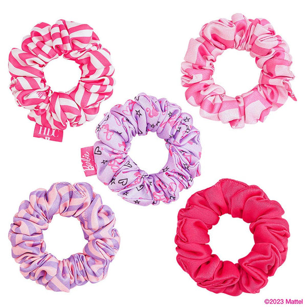 Barbie Satin Scrunchies - Set of 5 - Shades of Pink