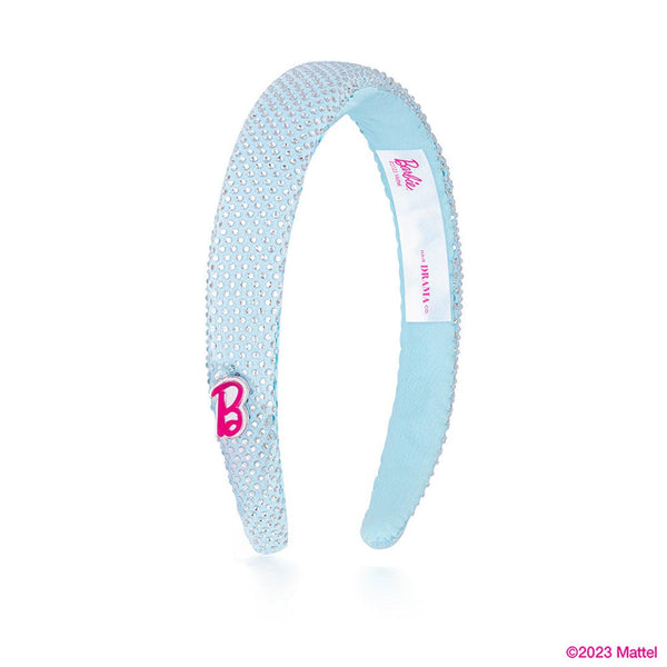 Barbie Rhinestone puff Hair Band with Barbie Charm-Blue
