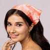 Peachy Satin Headscarf Headband with Elastic