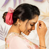 Oversized Dual color Organza Scrunchy with Gota Patti - Pink