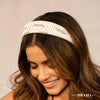 Embellished Flat Band - White