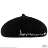 HDC X Emily In Paris Black Beret with Pearls, Crystals & Eiffel Tower Embellishment