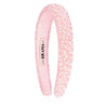 Pearls & Crystals Puff Hair Band - White & Pink