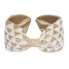 Selene Knotted Hair Band - White & Gold