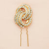 Set of 4 Stella Crystal U Pins - Gold