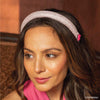 Barbie Rhinestone Puff Hair Band with Barbie Charm - Pink