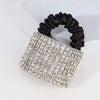 Embellished Crystal Ponytail Holder - Silver