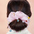 Oversized Organza Scrunchie with Charms - Pink