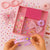 DIY Hair Drama Box with 2 Hair Bands, 1 Scrunchie, 1 Hair Bow, 11 Exclusive Charms, 200+ Crystals & 10 Pom Poms - Pink & Lilac