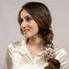 Luxury Scrunchies Set of 4 with Free Pouch - Neutral Crystal Gift Set
