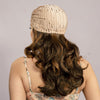 Beige Turban - Golden Crystals
