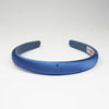 100% Mulberry Silk Puff Hair Band with Rhinestones - Royal Blue