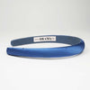 100% Mulberry Silk Puff Hair Band with Rhinestones - Royal Blue